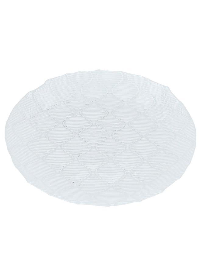 Alsaif Glass Serving Plate 21X21X2 Cm White  - Image 1