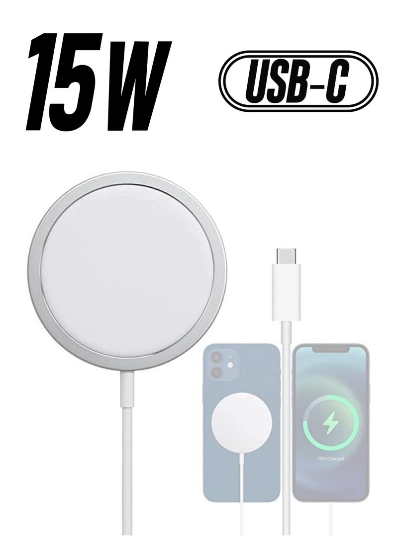 ELTRAZONE MagSafe Charger【MFI/UACK Certified】iPhone USB C Fast Charging,Wireless Magnetic Fast PD Charging up to 15W Compatibility with iPhone 14,14 Plus,14 Pro,14 Pro Max iPhone 13,12 series,AirPods Pro2  - Image 1
