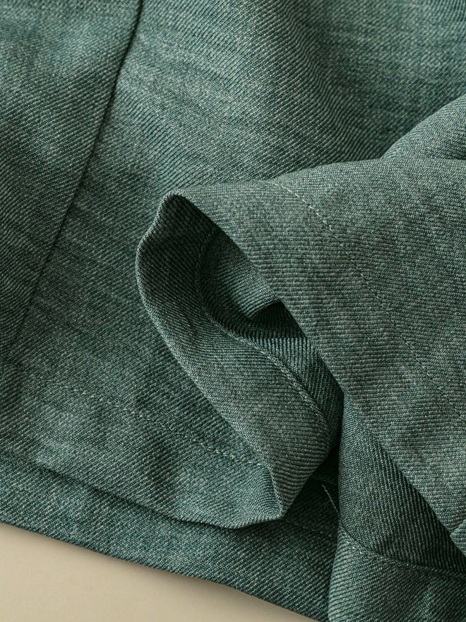 Take Two Green Solid Wide Leg Pants - Image 4