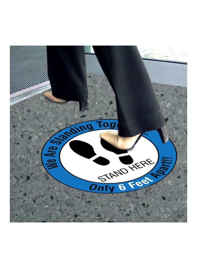 We Are Standing Together Printed Floor Sign White/Blue/Black 27.94cm - Image 3