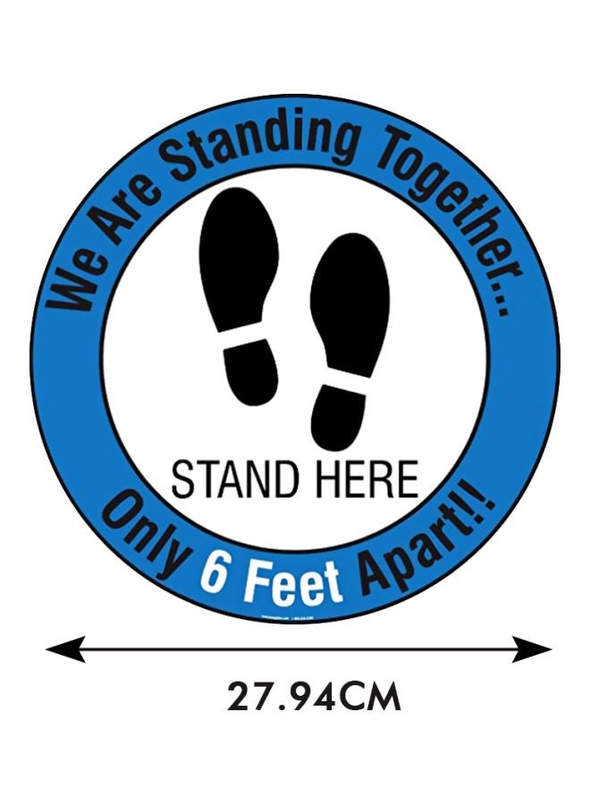 We Are Standing Together Printed Floor Sign White/Blue/Black 27.94cm - Image 4