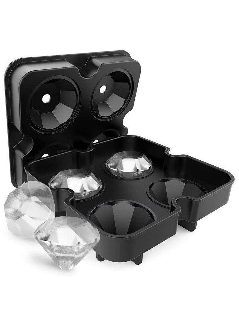 Royal Polar Ice Ball Maker Mold Flexible Silicone Black Round  diamond Spheres Ice Tray  - Image 2