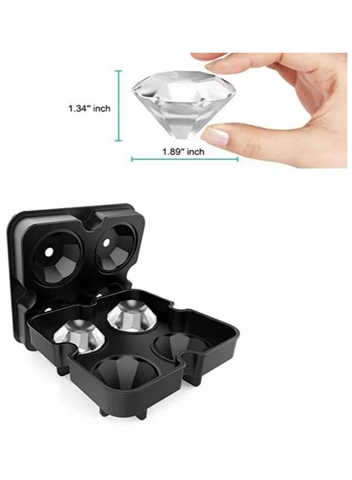 Royal Polar Ice Ball Maker Mold Flexible Silicone Black Round  diamond Spheres Ice Tray  - Image 3