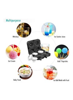 Ice Ball Maker Mold Flexible Silicone Black Round  diamond Spheres Ice Tray - pzsku/Z073DC0754857D8927855Z/45/_/1648675902/8d3de744-aca6-411b-b1e3-63a20e3d6b82