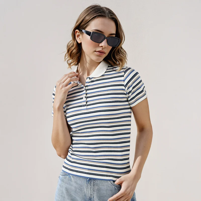 2Xtremz 2Xtremz Striped Polo T-shirt