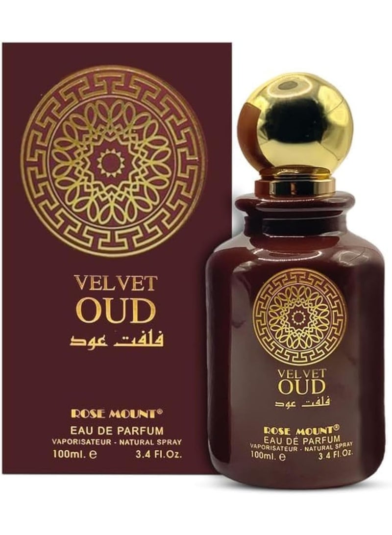 Rosemount Velvet Oud Eau de Parfum 100ml for Men | Luxury Arabic Oud Perfume | Long Lasting Men's Fragrance | Elegant Scent for Daily Wear, Evening & Special Occasions - Image 1