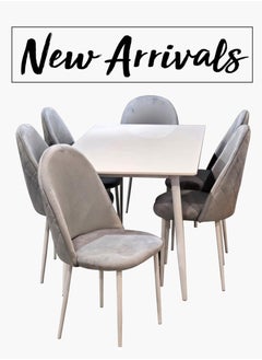 Living 7Pieces, Dining Table With 6 Chair Set For living Room  - Image 2