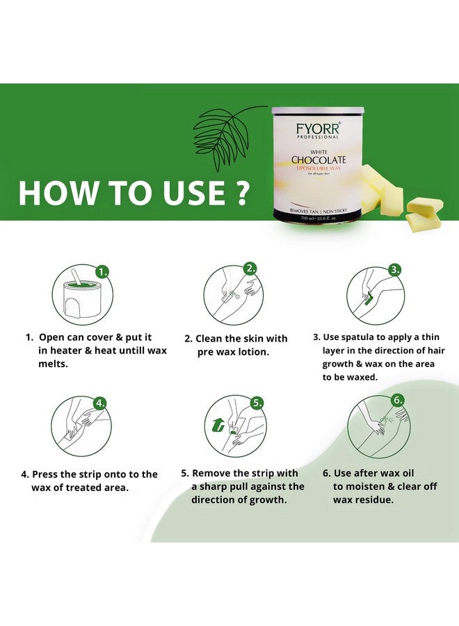 FYORR White Chocolate 700ml Liposoluble Milk Body Wax and 80gram Facial Katori Peel-Off Wax For Eyebrow/Upper Lips/Chin/Facial Hair - Image 5