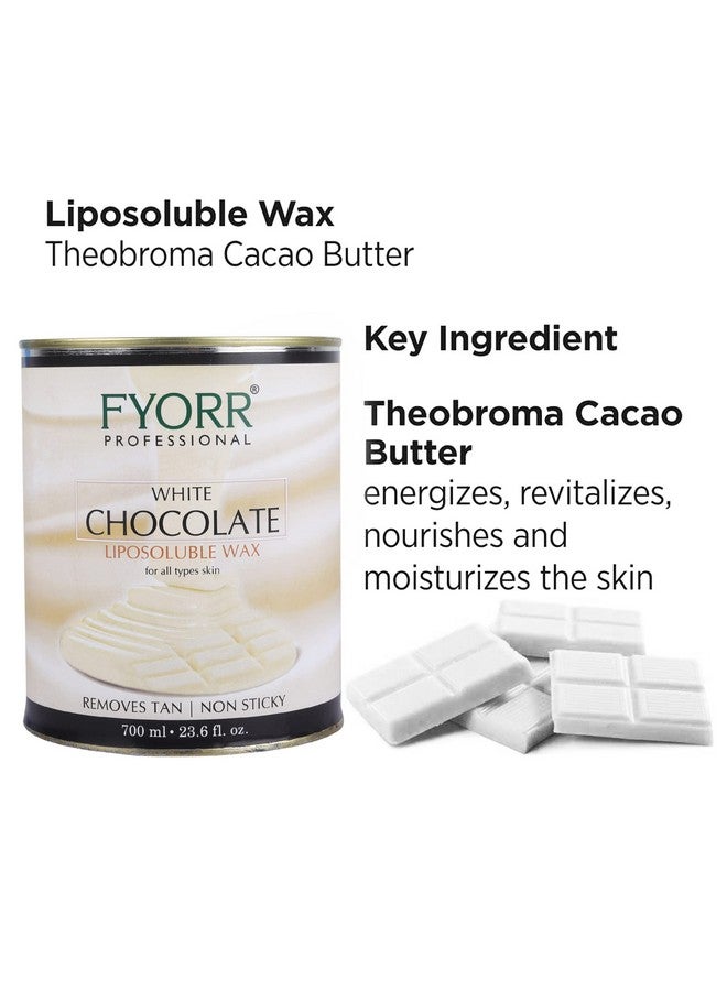 FYORR White Chocolate 700ml Liposoluble Milk Body Wax and 80gram Facial Katori Peel-Off Wax For Eyebrow/Upper Lips/Chin/Facial Hair - Image 4
