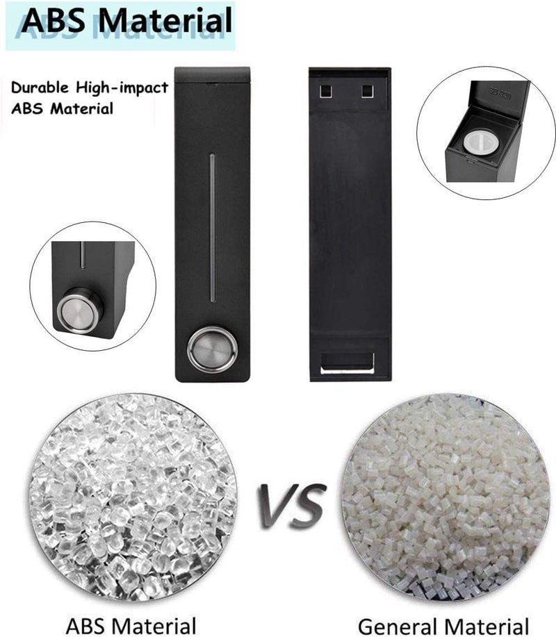 woobles 10oz/305ml Soap Dispenser Wall Mount, Manual Hand Shampoo Shower Gel Dispenser Lotion Container for Bathroom Kitchen, Chamber, Soap/Shampoo/Lotion Modular-Design Shower Dispenser System - Image 4