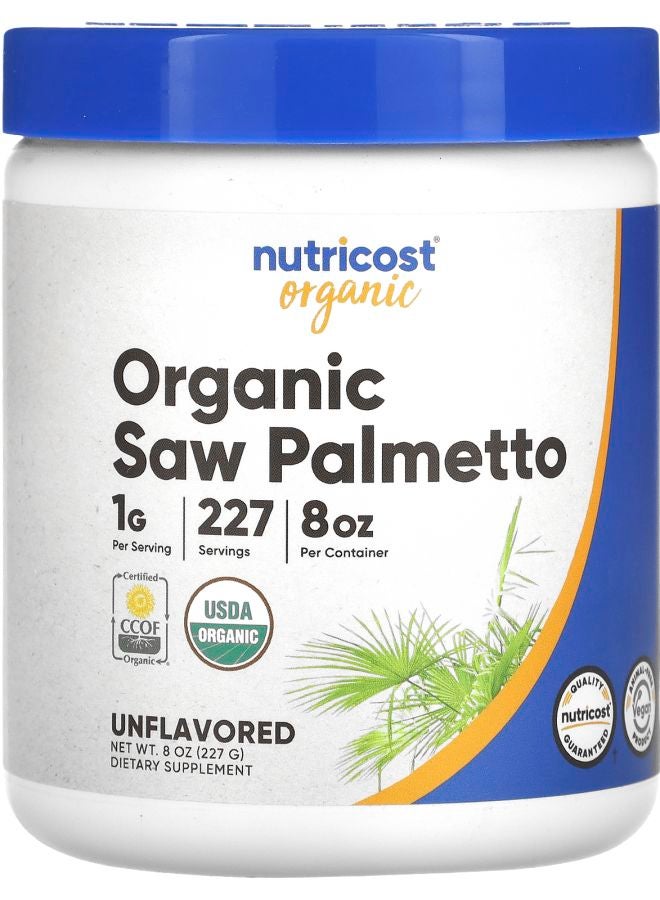 Nutricost Organic Saw Palmetto Unflavored 8 oz (227 g)