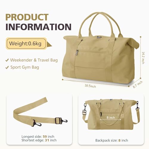 TOPBAG Travel Duffle Bag, Waterproof Weekender Bag Carry On Tote Bags for Women, Travel Essentials Sport Gym Bag for Men, Hospital Bag for Labor and Delivery, Overnight Bag Luggage Bag with Trolley Sleeve - Image 4
