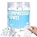 HI FINE CARE 100 PCS Compressed Towels, Compressed Cotton Hand Wipe, Camping Towel, Disposable Face Compressed Towels, Camping Towels Compressed Towel Tablet,Camping, Sports - Image 2