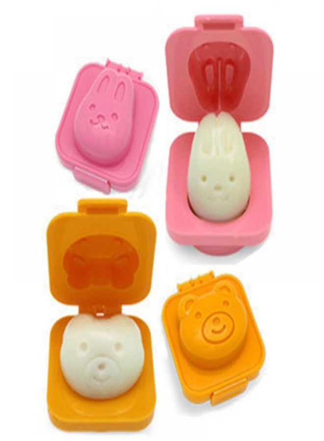 Jerliflyer 8pcs Square hard boiled egg mold,non stick silicone cartoon cute sushi rice ball mold, DIY bento cooking accessories for customized kids food - Image 1