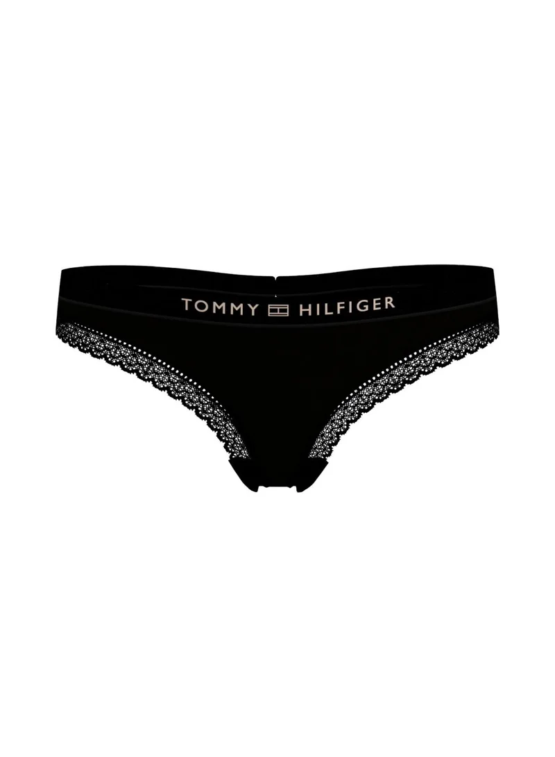 TOMMY HILFIGER Tonal Logo Lace Thong