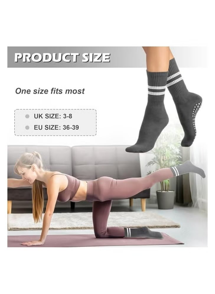 جيكومو 3 أزواج من جوارب اليوغا للنساء ، جوارب غير قابلة للانزلاق ، جوارب بيلاتيس لليوغا ، البيلاتس ، الباليه ، الرقص ، التمرين ، المستشفى - Image 5