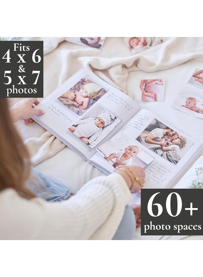 Bibi & Beau Baby Book Baby Memory Book - Your Story - Baby Girl Baby Boy Milestone Book Photo Album - Keepsake Gift for Newborns, Great For Baby Showers (Gray) - Image 4