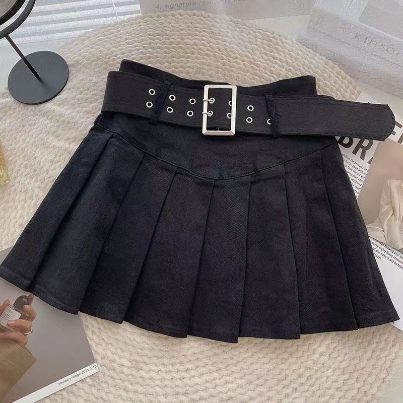 High-Waisted Pleated Skirt For Women 2025 Autumn New Korean Style Student Pink Versatile Slimming Look Anti-Exposure Short Skirt - Image 5