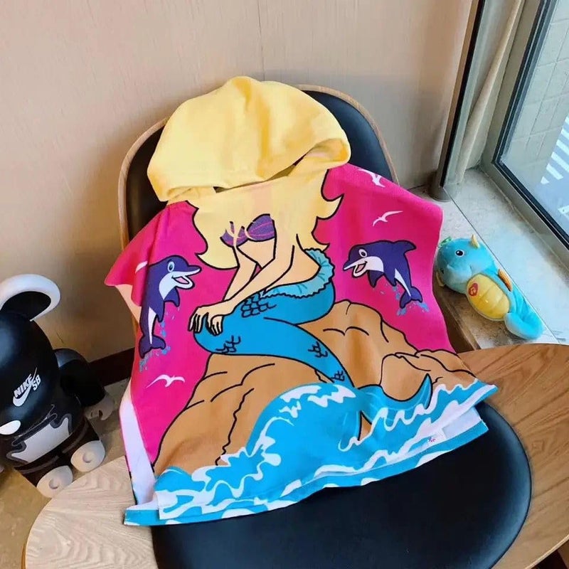 Butterthief Poncho Towel for Kids Hooded Bath Towels 60 x 120 cm Toddler Pool Towel for Boys Girls 17 Years Multi - Image 3