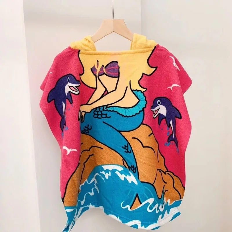 Butterthief Poncho Towel for Kids Hooded Bath Towels 60 x 120 cm Toddler Pool Towel for Boys Girls 17 Years Multi - Image 5