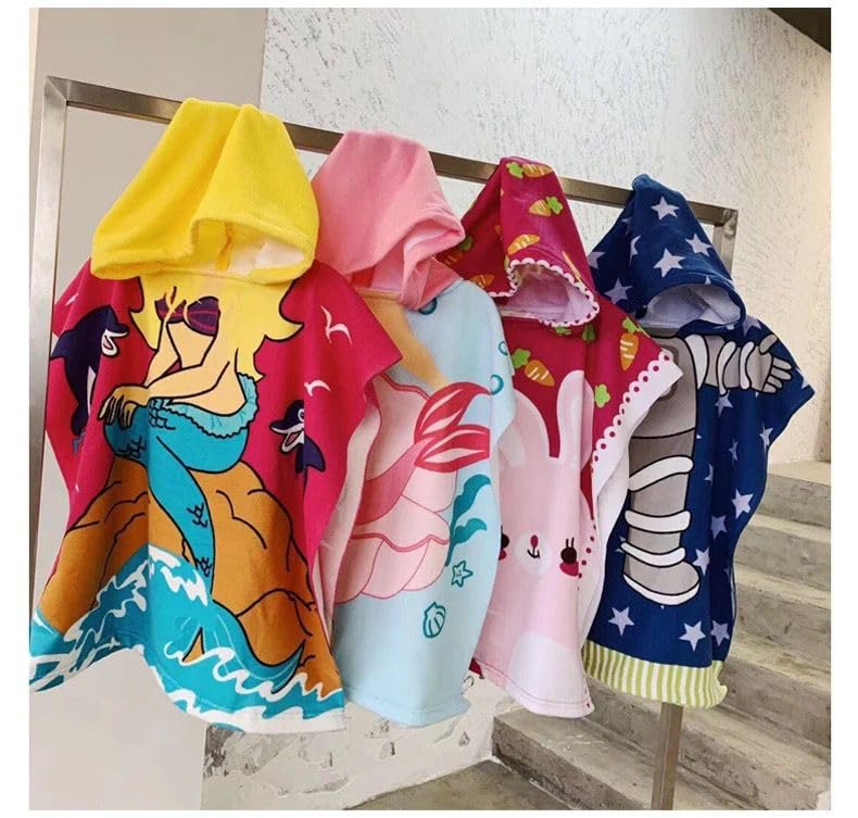 Butterthief Poncho Towel for Kids Hooded Bath Towels 60 x 120 cm Toddler Pool Towel for Boys Girls 17 Years Multi - Image 4