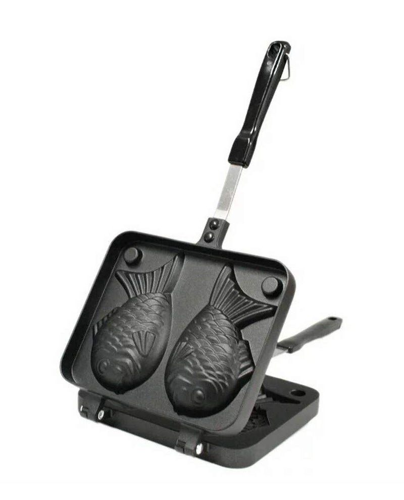 WD-40 JapanBargain, Taiyaki Maker Japanese Fish-shaped Hot Cake Maker Mold Waffle Pan Cake Pan Bread Waffle Pancake Maker  - Image 2