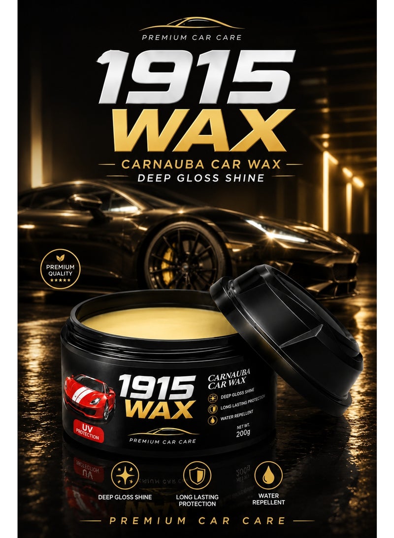 شمع كارنوبا للسيارات Wax سعة 200 جرام، شمع تلميع فاخر يمنح لمعان عميق وحماية طويلة ومظهر مقاوم للماء وسهل الاستخدام - Image 3