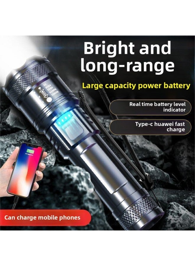 German Technology】 Strong Flashlight Charging Lamp Super Bright Portable Xenon Searchlight Outdoor Long-range Long Endurance
