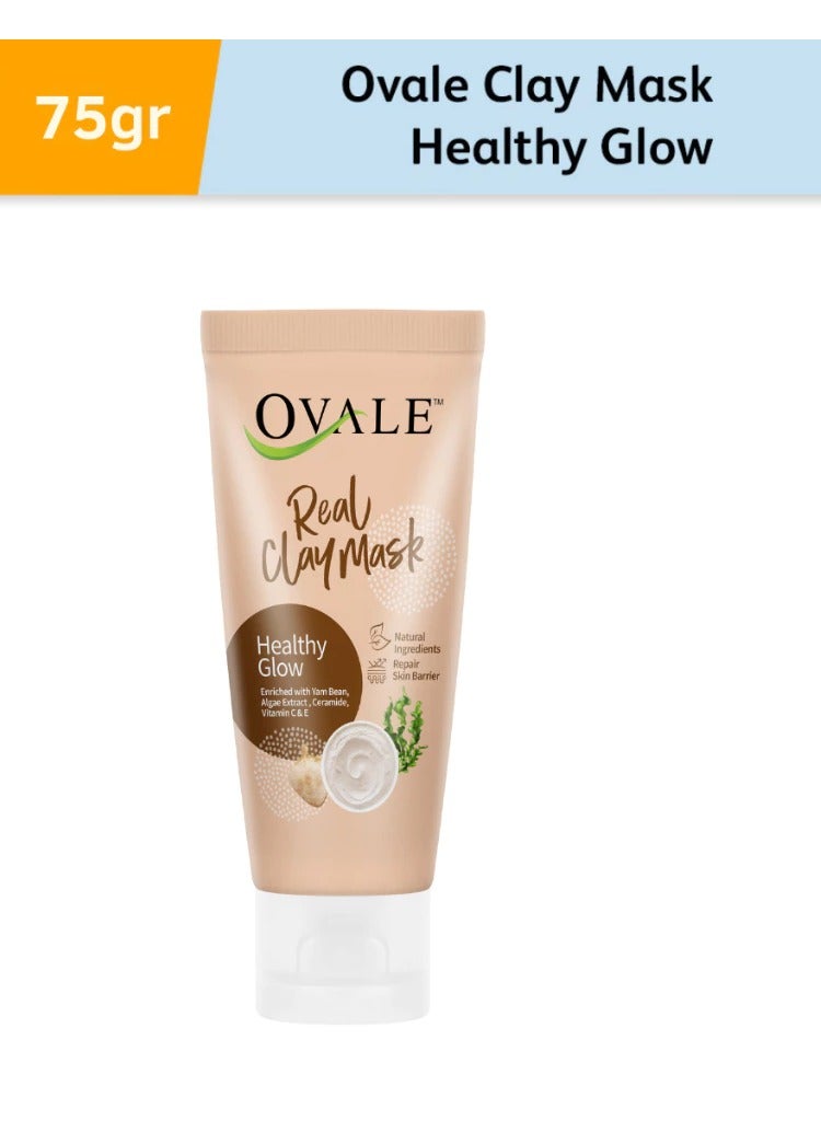 Ovale Real Clay Mask Healthy Glow 75g Tube