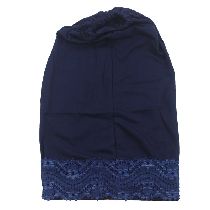 Modal Solid Color Lace Bucket Hat Scarf Base Cap Hijab Cap - Image 4