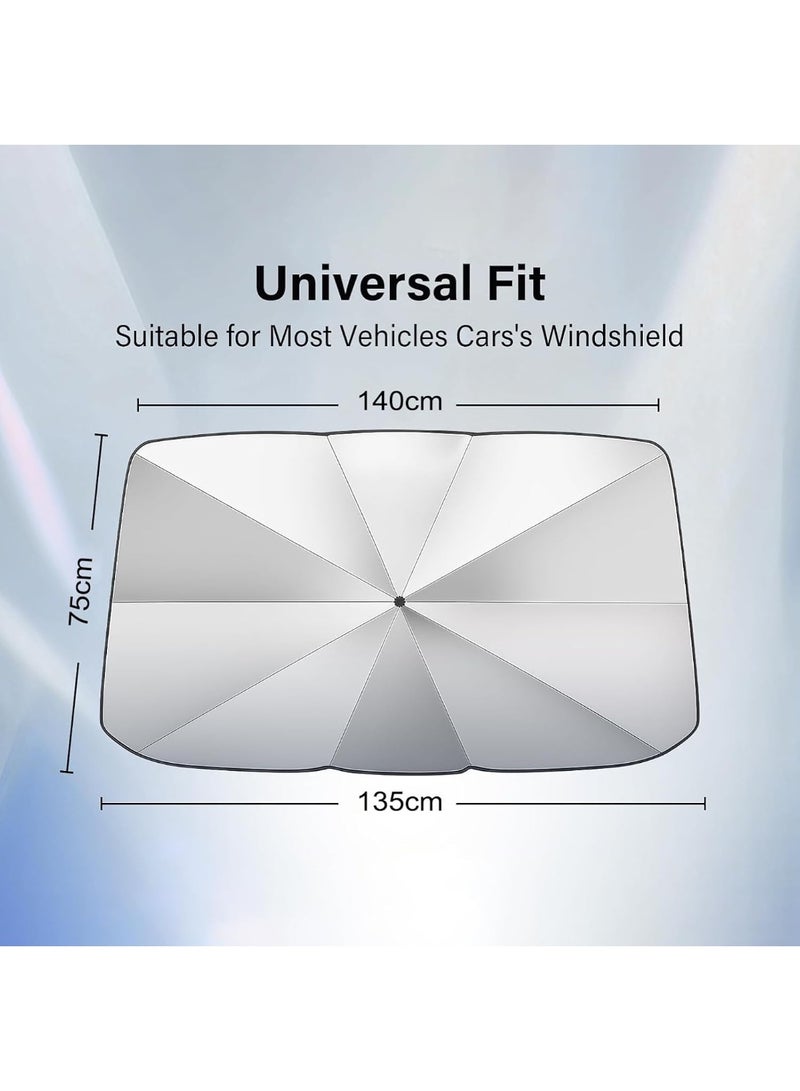 TAFAN™ Car Shade, Car Front Windshield Sun Shade Umbrella, Foldable Car Window Sunshade Umbrella for Blocks UV Rays & Heat, Suitable for Most Car. - Image 2