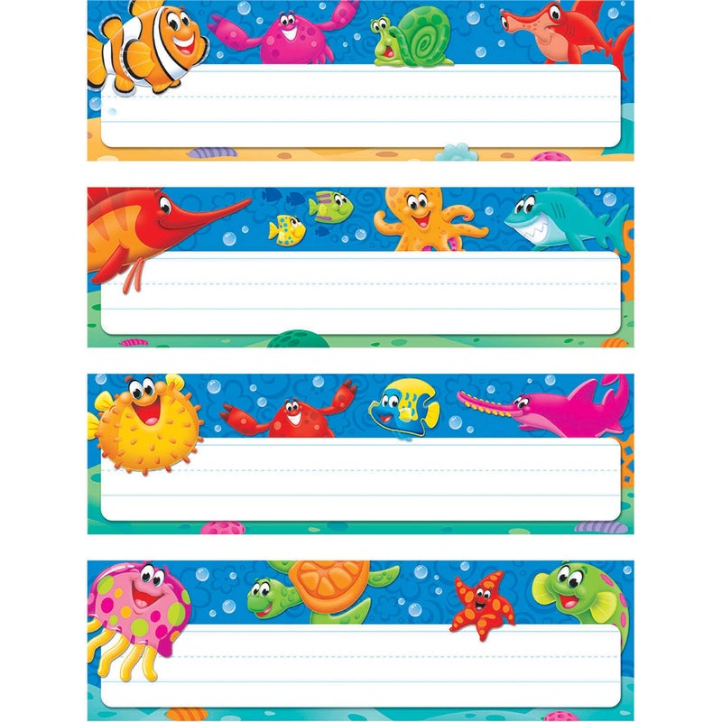 Trend Enterprises TREND Sea Buddies Desk Toppers Name Plates Variety Pack, 2-7/8" x 9-1/2", 32 Count - Image 5