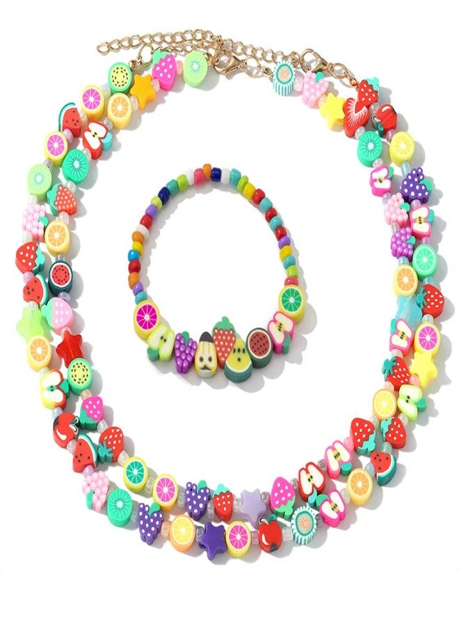 ANSGGB 200pcs Fruits Polymer Clay Spacer Beads, Mixed Fruit Charm Beads for DIY Necklace Earrings Jewelry Crafts Making - Image 5