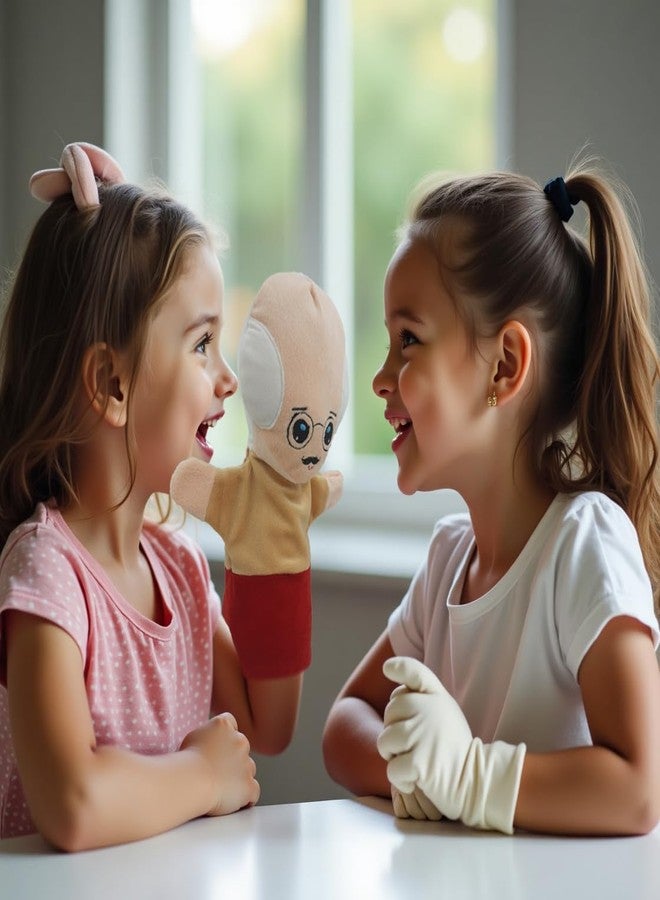 Elfactory Family Hand Puppets for Kids - Educational Storytelling Interactive Plush Hand Puppet Set for Learning (10 inch) (Grandma & Grandpa) - Image 4