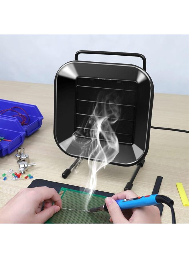جهاز شفط أبخرة اللحام بمروحة لحام خالية من الضوضاء، مزيل أبخرة الدخان قابل للتعديل مع فلتر امتصاص قوي للحام، لحام الحديد الكهربائي - Image 5