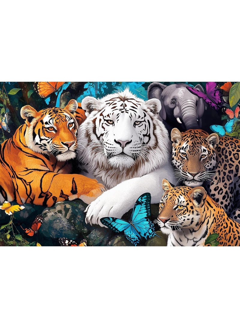 1000-piece tiger puzzle - animal world puzzle, suitable for fun puzzle challenges for adults and children - Image 1