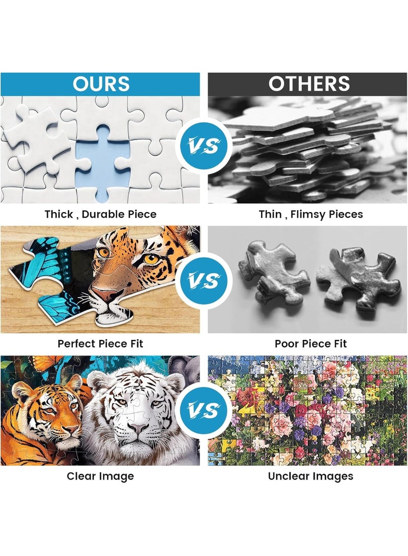 1000-piece tiger puzzle - animal world puzzle, suitable for fun puzzle challenges for adults and children - Image 4