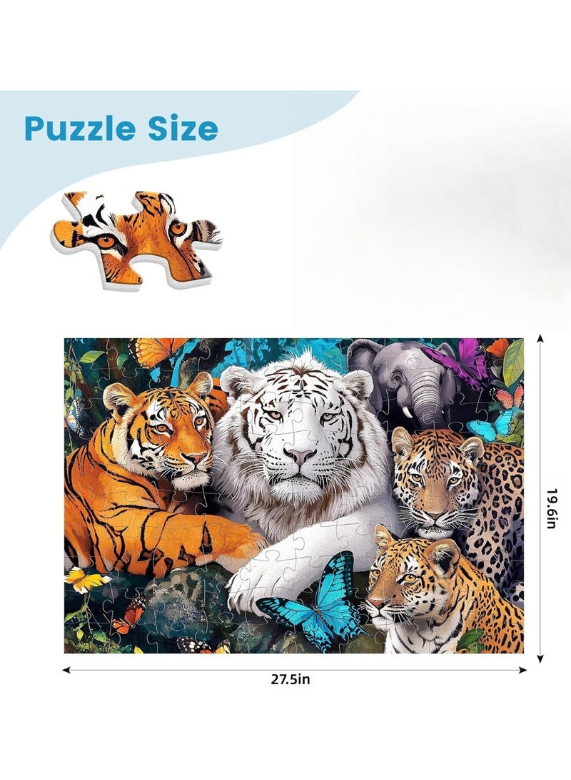 1000-piece tiger puzzle - animal world puzzle, suitable for fun puzzle challenges for adults and children - Image 3