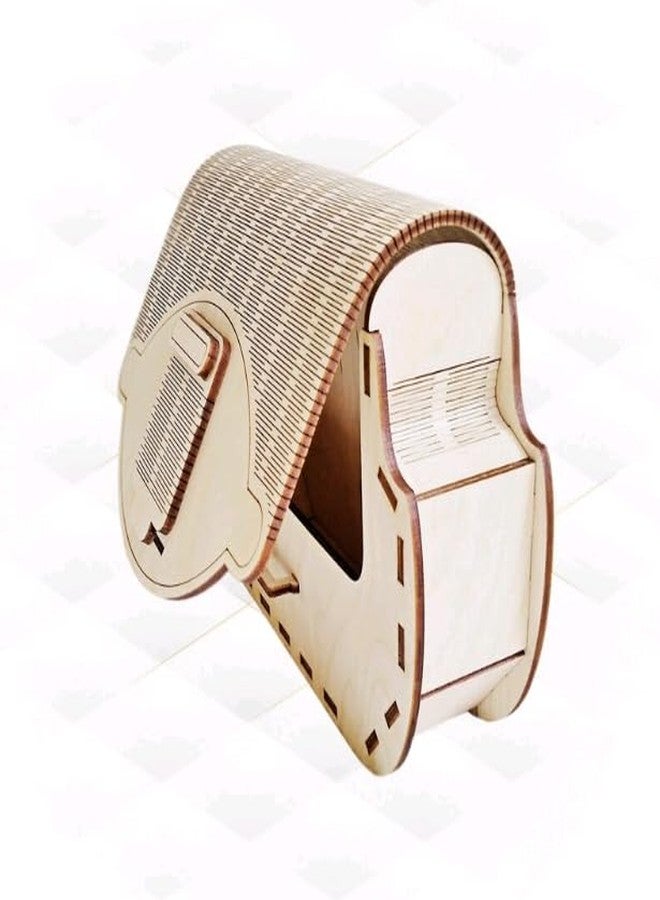 MeeCraft حقيبة يد خشبية مصممة من MeeCraft للنساء - حقائب يد نسائية، 19.2 × 5.7 × 12.7 سم، بيج. - Image 4