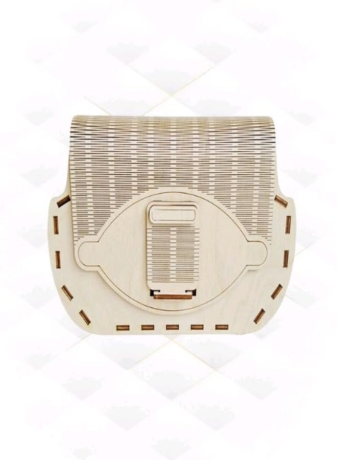 MeeCraft حقيبة يد خشبية مصممة من MeeCraft للنساء - حقائب يد نسائية، 19.2 × 5.7 × 12.7 سم، بيج. - Image 5