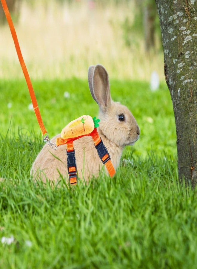 Xloey Bunny Harness and Leash for Rabbits,2 Pack Adjustable Bunny Harness,Cute Vest Harness and Leash Set, for Rabbit,Kitten, Puppy, Pig and Small Pet Animals - Image 5