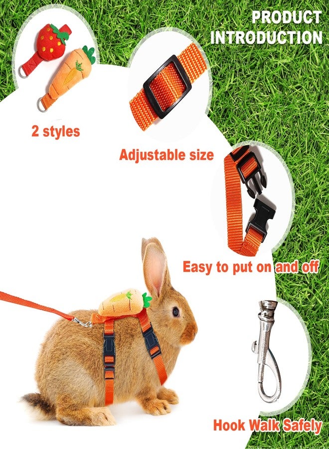 Xloey Bunny Harness and Leash for Rabbits,2 Pack Adjustable Bunny Harness,Cute Vest Harness and Leash Set, for Rabbit,Kitten, Puppy, Pig and Small Pet Animals - Image 4