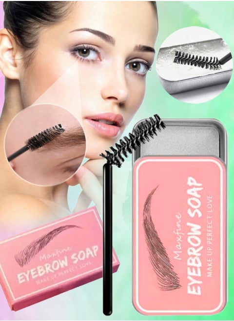 Eyebrow Styling Soap Brow Shaping Wax Gel Excellent Long Lasting Waterproof Eyebrow Gel 3D Feathery Brows Shaping Soap Clear Eyebrow Freeze Wax for Holding Brows 10g