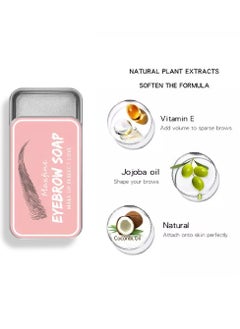 Maxfine Eyebrow Styling Soap Brow Shaping Wax Gel Excellent Long Lasting Waterproof Eyebrow Gel 3D Feathery Brows Shaping Soap Clear Eyebrow Freeze Wax for Holding Brows 10g  - Image 3