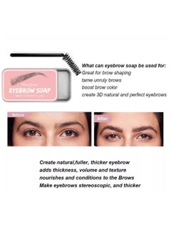 Maxfine Eyebrow Styling Soap Brow Shaping Wax Gel Excellent Long Lasting Waterproof Eyebrow Gel 3D Feathery Brows Shaping Soap Clear Eyebrow Freeze Wax for Holding Brows 10g  - Image 4