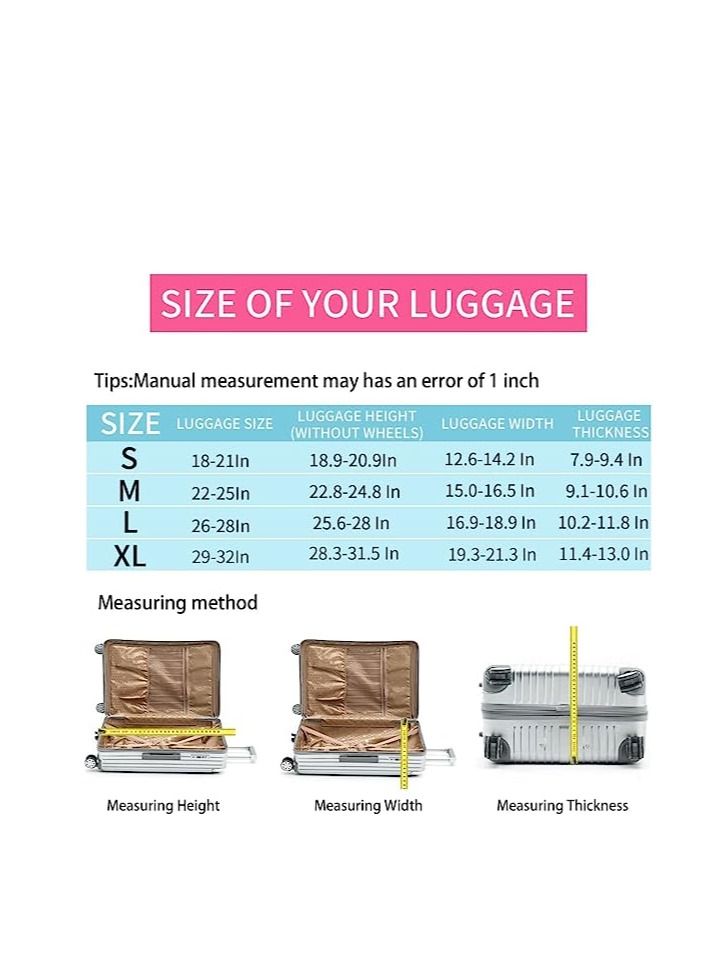 Y&D Luggage Cover, Washable Suitcase Anti-scratch Protector Fits 18-32 Inch ( S ) - Image 5