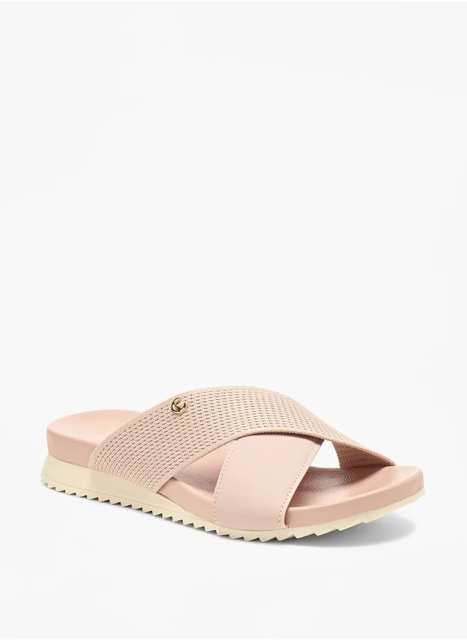 Le Confort Cross Strap Slip-On Flat Sandals