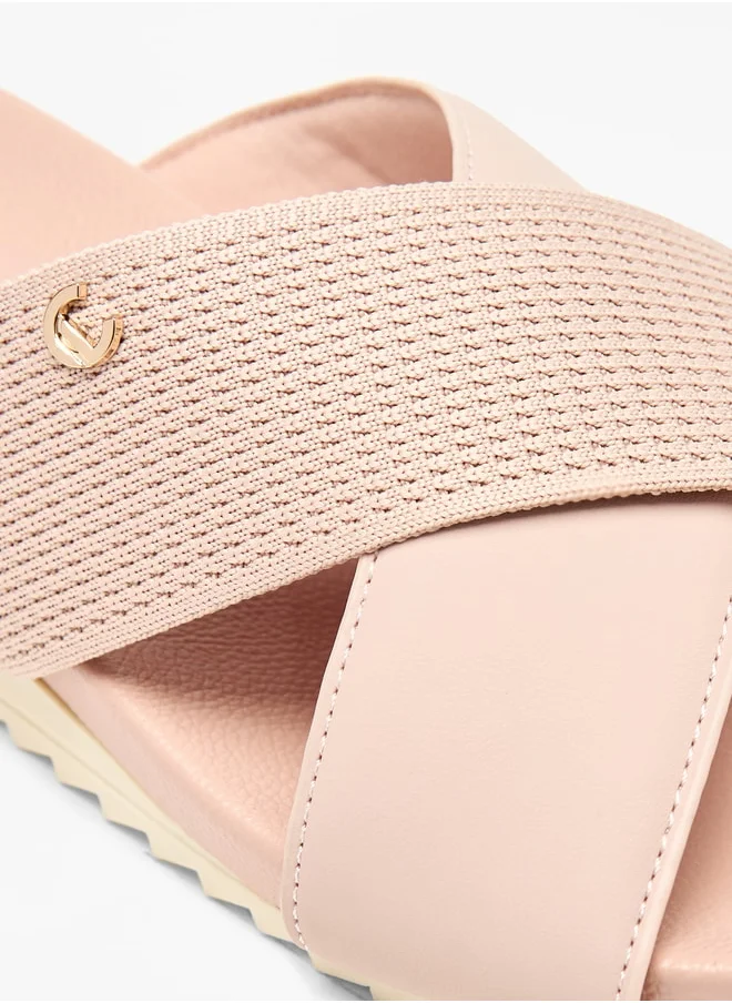 Le Confort Cross Strap Slip-On Flat Sandals