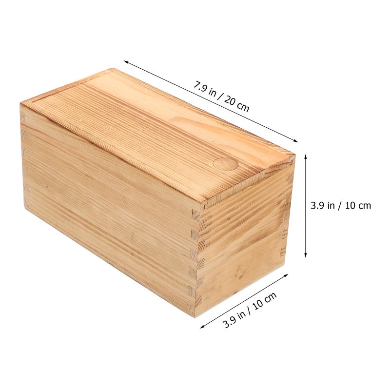 Vintage Wooden Pull Out Jewelry Box Organizer 20x10x10cm Storage Case Home Decor - Image 3