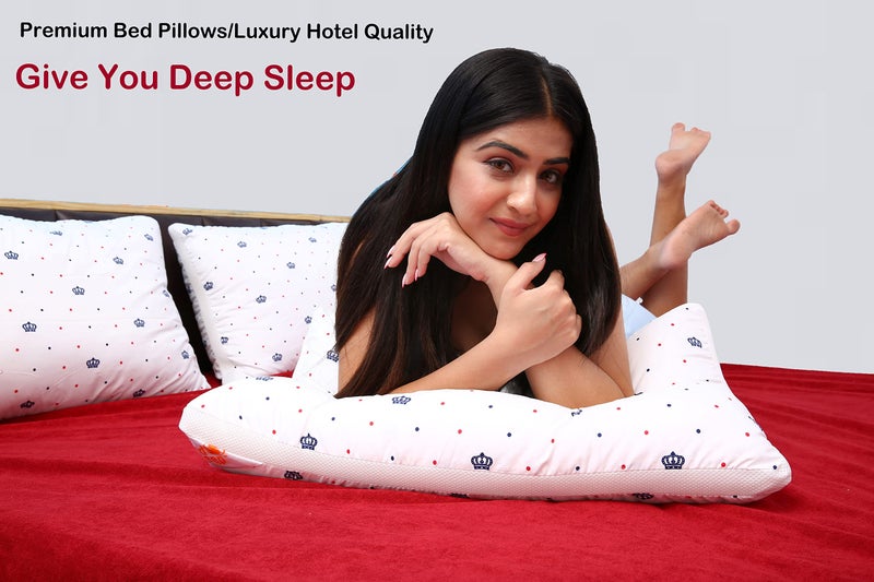 PAPAYA Bed Pillows for Sleeping [Pack of 2] Hotel Quality Pillows Premium Plush Fiber, Breathable Cooling Cover Skin-Friendly for Side Back and Stomach Sleepers Standard Size - Image 5